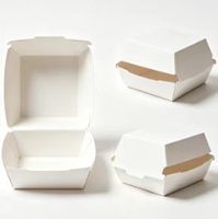 Boîte à fast-food en kraft, résistante à l'huile, pour hamburgers, poulet frit, emballage personnalisé