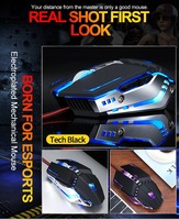 Promo Mouse Gaming Mini V7 Slim USB Berkabel LED Backlit Premium Anti Selip untuk Komputer, Dapat Diprogram, 1600 DPI, Bahan ABS, Custom
