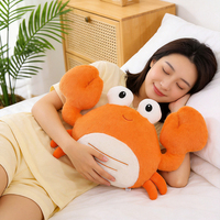 Peluche géante réaliste de crabe ou homard orange, jouet en peluche doux en forme d'animal marin, coussin corporel pour enfants, vente en gros d'usine