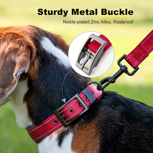 Collar de Perro Personalizado de Nailon Resistente, Ancho y Grueso, con Placa de Identificación en Blanco para Perros de Tamaño Grande - Product Image 6