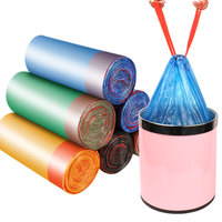 Rouleau de sacs poubelles jetables robustes avec cordon de serrage, 45*50cm, 30 microns, sacs poubelles en plastique, sacs poubelles recyclés, vente en gros