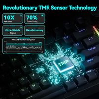 Clavier OEM ODM TK75 TMR à déclenchement rapide avec écran TFT, taux de polling 8K, trois modes (BT, 2.4 GHz, USB-C), interrupteurs magnétiques TMR silencieux pour le gaming