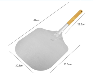 Accessoires Offres Spéciales de four à <span class=keywords><strong>pizza</strong></span> en métal de pelle à <span class=keywords><strong>pizza</strong></span> en aluminium carrée avec manche en bois - Product Image 6