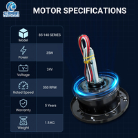 Ventilateur DC à moteur BLDC triphasé 24V 350 tr/min de haute qualité, silencieux et économe en énergie pour ventilateur de plafond