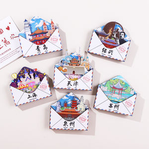 Aimant de réfrigérateur en bois en gros imprimé sur mesure 3D en bois États-Unis Angleterre <span class=keywords><strong>France</strong></span> Souvenir en bois Mdf époxy aimant de réfrigérateur - Product Image 2