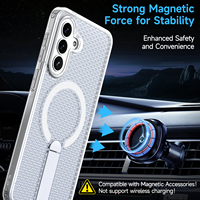 Funda Magnética de Lujo con Soporte para Teléfono Samsung A57, Funda Antigolpes con Disipación de Calor para Samsung A17 A27 A37