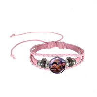 Bracelet Inspiré du K-POP Anime "Shadow Hunters" - Set de Bijoux à Charme Rose & Noir Gothique, Cadeau Mode pour Filles