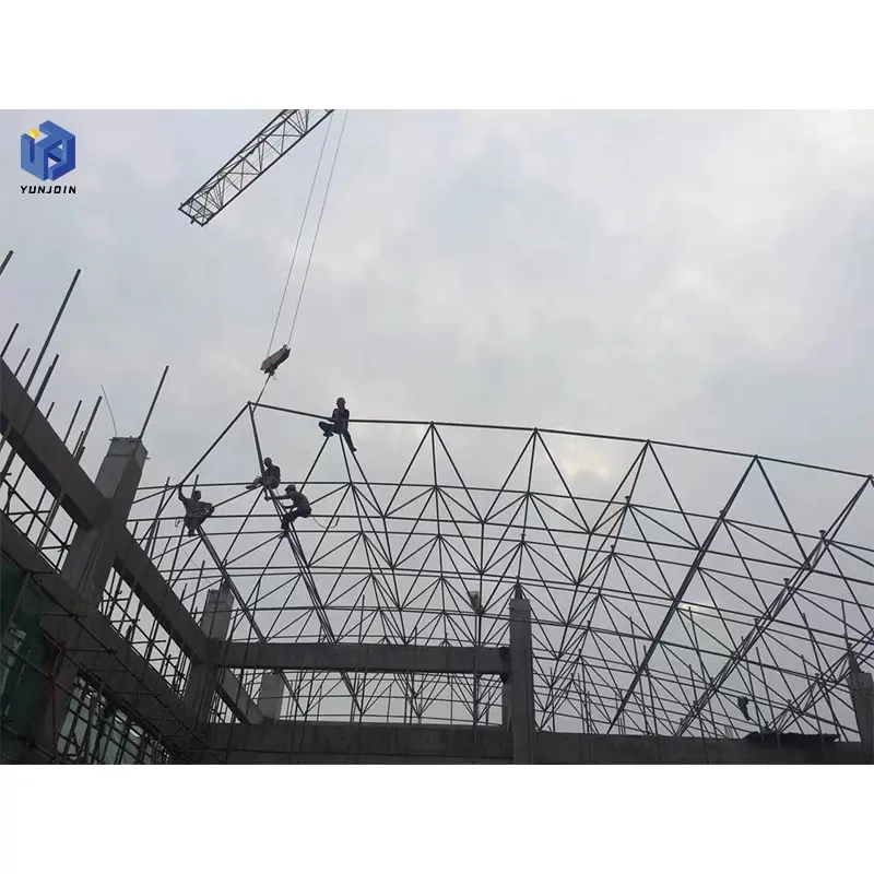 Armazém da fábrica industrial da estrutura de aço grande do espaço da estrutura de aço de Yunjoin