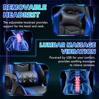 AJUNION Fabricant Fournisseur de chaises de jeu en cuir PU personnalisées avec fonction de massage, réglage en hauteur, fonction inclinable, chaise ergonomique