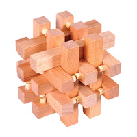 Jeux de puzzles en bois de hêtre, puzzles Burr, puzzles à emboîtement 3D, faits à la main, casse-têtes intellectuels, jouets éducatifs pour enfants et adultes