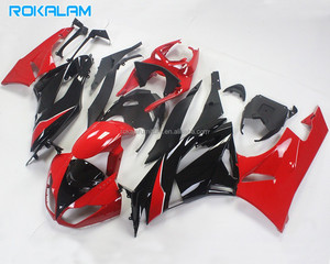 Kit de carénage rouge et noir pour <span class=keywords><strong>Kawasaki</strong></span> <span class=keywords><strong>Ninja</strong></span> <span class=keywords><strong>ZX6R</strong></span> 09 10 11 12 636 ZX-6R <span class=keywords><strong>2009</strong></span> 2010 2011 2012 ZX636 Carénage de moto personnalisé - Product Image 1