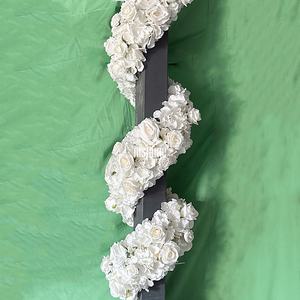 Chemin de table en fleurs artificielles MSFAME, couleur blanche, toiles de fond pour la <span class=keywords><strong>photographie</strong></span>, chemins de table pour les événements d'anniversaire, décoration - Product Image 4