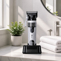 Tondeuse à barbe électrique Anbolife pour hommes, écran LED, batterie Li-ion 2500 mAh rechargeable, longueurs réglables, sans fil, pour barbier