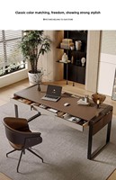 Bureau d'ordinateur haut de gamme en cuir de selle, style chinois, moderne et simple, pour la maison, le bureau ou le salon