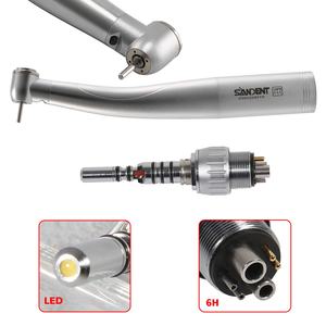 Alta qualità! Dentale LED fibra ottica 4 Spray ad alta velocità manipolo Standard testa orso in ceramica con 6 fori K-a-V-o accoppiatore - Product Image 3
