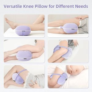 Coussin pour genoux pour dormeurs latéraux - Coussin rafraîchissant entre les jambes pour <span class=keywords><strong>dormir</strong></span> sur le côté - Coussin pour genoux en mousse à mémoire de forme <span class=keywords><strong>avec</strong></span> sangle pour les douleurs aux hanches - Product Image 5