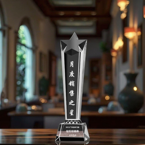 Premio de trofeo de cristal de estrella de alta calidad, grabado de impresión ultravioleta personalizable, varias formas, dibujos animados DIY Feng Shui - Product Image 6