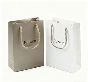 Bolsas de Regalo con Logotipo Personalizado, Cajas de Embalaje de Cartón Blanco Grueso con Logotipo en Relieve, Papelería Ecológica al por Mayor - Product Image 3