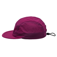 Chapeau de papa rose à 5 panneaux RTS Casquette en nylon non structurée à séchage rapide avec bord plat Casquette de sport d'escalade imperméable
