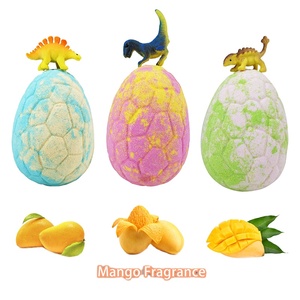 Bombes de bain effervescentes artisanales aux couleurs mélangées en forme d'œuf de dinosaure, aromathérapie, huile essentielle, bombes à bulles de qualité supérieure, bain naturel - Product Image 2