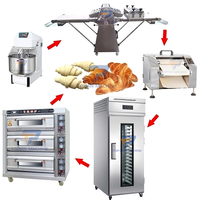 Machine à fabriquer une ligne de production semi-automatique d'usine de boulangerie de croissants à petite échelle