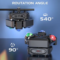 120W RGBW 4-en-1 LED éclairage de scène de fête DMX 512 Disco Light pour Bar Disco Dance Halls Clubs Mobile Stage DJ Moving Head Lights