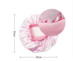 Gorro de Dormir de Satén Premium para Mujer, con Banda Elástica Extra Ancha, para Proteger el Cabello Rizado Natural, Ideal para Viajes y Ducha - Product Image 3