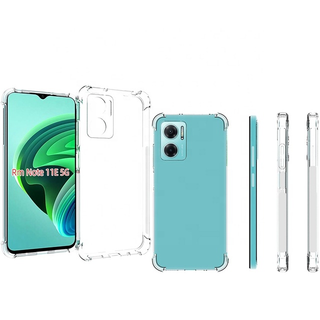 For Xiaomi Redmi Note 11T 11e Pro 5G Transparent Tpu Shock Proof Case