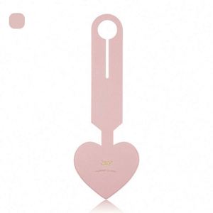 Étiquette de bagage en cuir PU en forme de cœur avec logo personnalisé, estampage à chaud doré, pour passeport et valise de voyage - Product Image 6