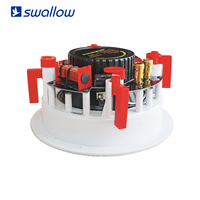 Haut-parleur de plafond OEM 5,25 pouces coaxial bidirectionnel avec tweeter 8Ω Haut-parleur de plafond passif Haut-parleur commercial