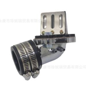 ท่อไอดีแบบดัดแปลง Jog50 อะลูมิเนียมขัดเงา สำหรับเชื่อมต่อคาร์บูเรเตอร์สกู๊ตเตอร์ ชิ้นส่วนทดแทนด้านบน - Product Image 4