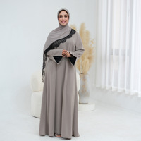 Ensemble deux pièces sexy grande taille Ai Yirui en organza uni avec patchwork de dentelle - Fibre de polyester, manches longues, col en V, taille naturelle, pour soirée