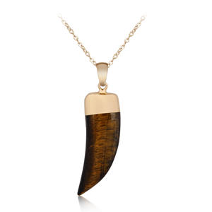 Collier en pierre naturelle, pendentif en cristal en forme de croissant, agate, dent de <span class=keywords><strong>loup</strong></span>, collier en cristal naturel, vente en gros - Product Image 6