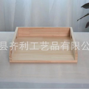 Solid Wood Dumpling <b>Tray</b> Rectangle 1 Compartment Natural Color Kitchen Food <b>Storage</b> Box - Product Image 4