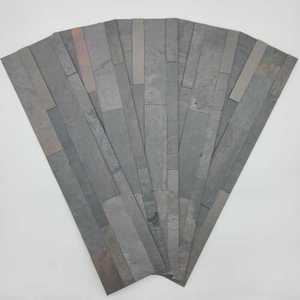 แผ่นวีเนียร์หินเทียมยืดหยุ่นได้แผ่นหินอ่อนบางๆมีหลายสี3D ทันสมัย - Product Image 1