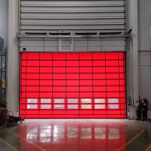 Porte a impilamento ad alta velocità antivento, porte industriali di grandi dimensioni, porte pieghevoli a sollevamento adatte <span class=keywords><strong>per</strong></span> ampie aperture - Product Image 3