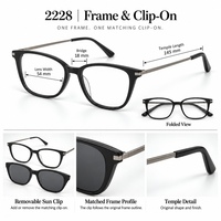 Montures de lunettes TR90 avec clips solaires et verres polarisés – Kit de montures de prescription