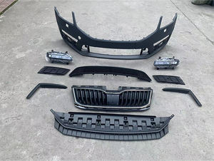 Pare-chocs avant de voiture avec calandre, accessoire de véhicule, pour VW <span class=keywords><strong>Skoda</strong></span> <span class=keywords><strong>Octavia</strong></span> mise à niveau <span class=keywords><strong>rs</strong></span> /vrs 2017 <span class=keywords><strong>2018</strong></span> 2019 - Product Image 4