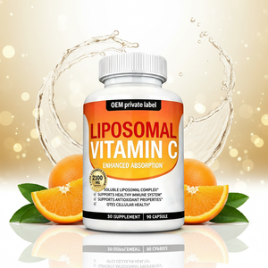 Complément de <span class=keywords><strong>Vitamine</strong></span> C pour Adultes à Haute Absorption avec Étiquette Personnalisée, Soutien au Collagène, Renforcement de l'Immunité, Capsules Liposomales 2100mg - Product Image 1