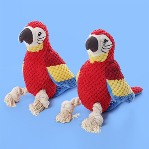 Manufacturer <strong>Wholesale</strong> Rope Tough Dog Chew <strong>Toys</strong> Red <strong>Parrot</strong> Dog Plush <strong>Toy</strong> Dog <strong>Toy</strong> - Product Image 2