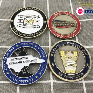 Hot Sale Product 3D Zinc Alloy Commemorative Challenge Coin Brass Metal Enamel Silver Gold Plated Coins