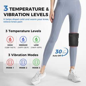 Pemijat lutut pemanas tanpa kabel untuk <span class=keywords><strong>Arthritis</strong></span> - 3 mode getar & pemanas pelindung lutut untuk pria wanita senior - Product Image 4