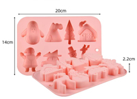 MUYULINS Weihnachten 8-Fach LFGB Platin Antihaft-BPA-freie Silikon-Mousse-Kuchen-Dekorationsform China