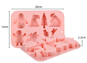 MUYULINS Christmas Factory 8-Cavity Maker LFGB Platinum Non-Stick BPA-Free Silicone Mousse <b>Cake</b> Decorating <b>Mold</b> - Product Image 6