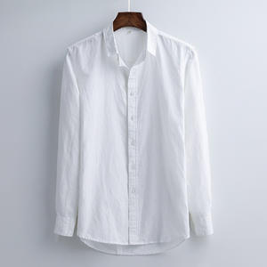 Camicia di cotone di <span class=keywords><strong>lino</strong></span> a manica lunga classica di alta qualità per gli uomini - Product Image 5