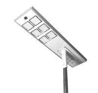 100W 120W Led Power All In One Farola solar con iluminación por control remoto para toda la noche