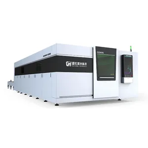 Fiber laser cutting machine suppliers guohong laser 3015 with full enclosure protection
