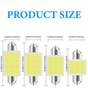 Cob à double pointe 31MM sans lumière blanche en aluminium Style 1pc 12V nouvel état autres Styles 36MM 39MM 41MM Style de lumière blanche normale - Product Image 4