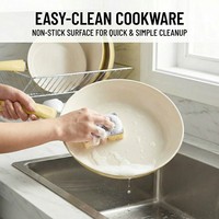 E-TOP Batteries de cuisine en aluminium forgé, Marmites en aluminium, Ensemble de casseroles en céramique pour la cuisson, Vente en gros