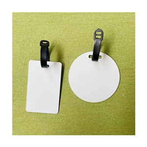 Fabbricazione etichette <span class=keywords><strong>per</strong></span> bagagli a sublimazione a forma di rettangolo rotondo etichette <span class=keywords><strong>per</strong></span> bagagli stampabili in bianco in alluminio etichette da viaggio in metallo vuote - Product Image 5